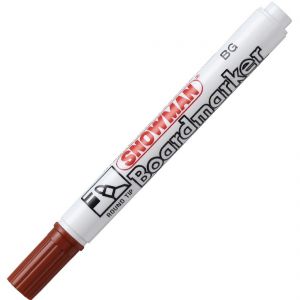 Marker suchościeralny do białych tablic Snowman 1.5mm-3.0mm, Brązowy